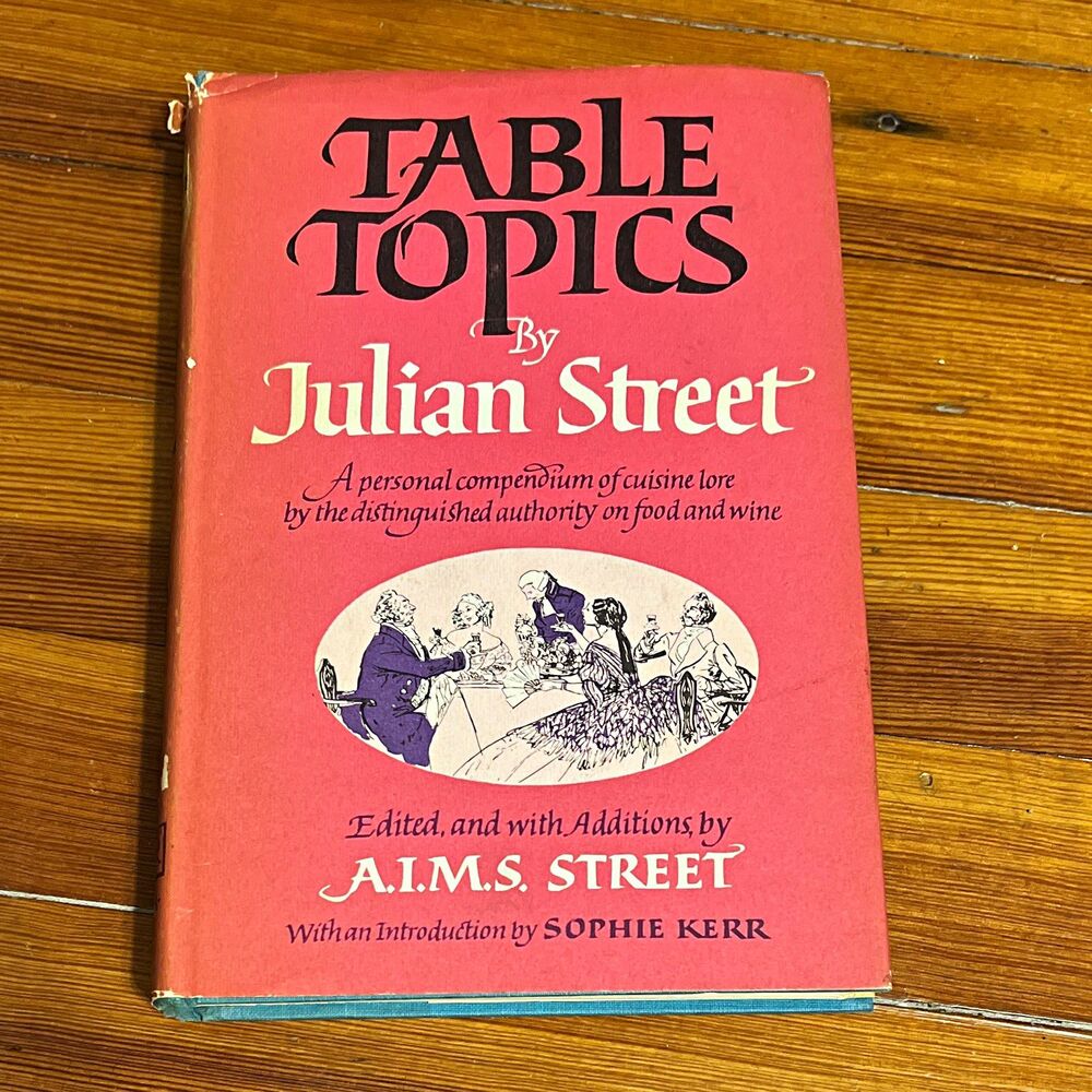 Table Topics Julian Street Hardcover First Edition 1959 Knopf Borzoi DJ